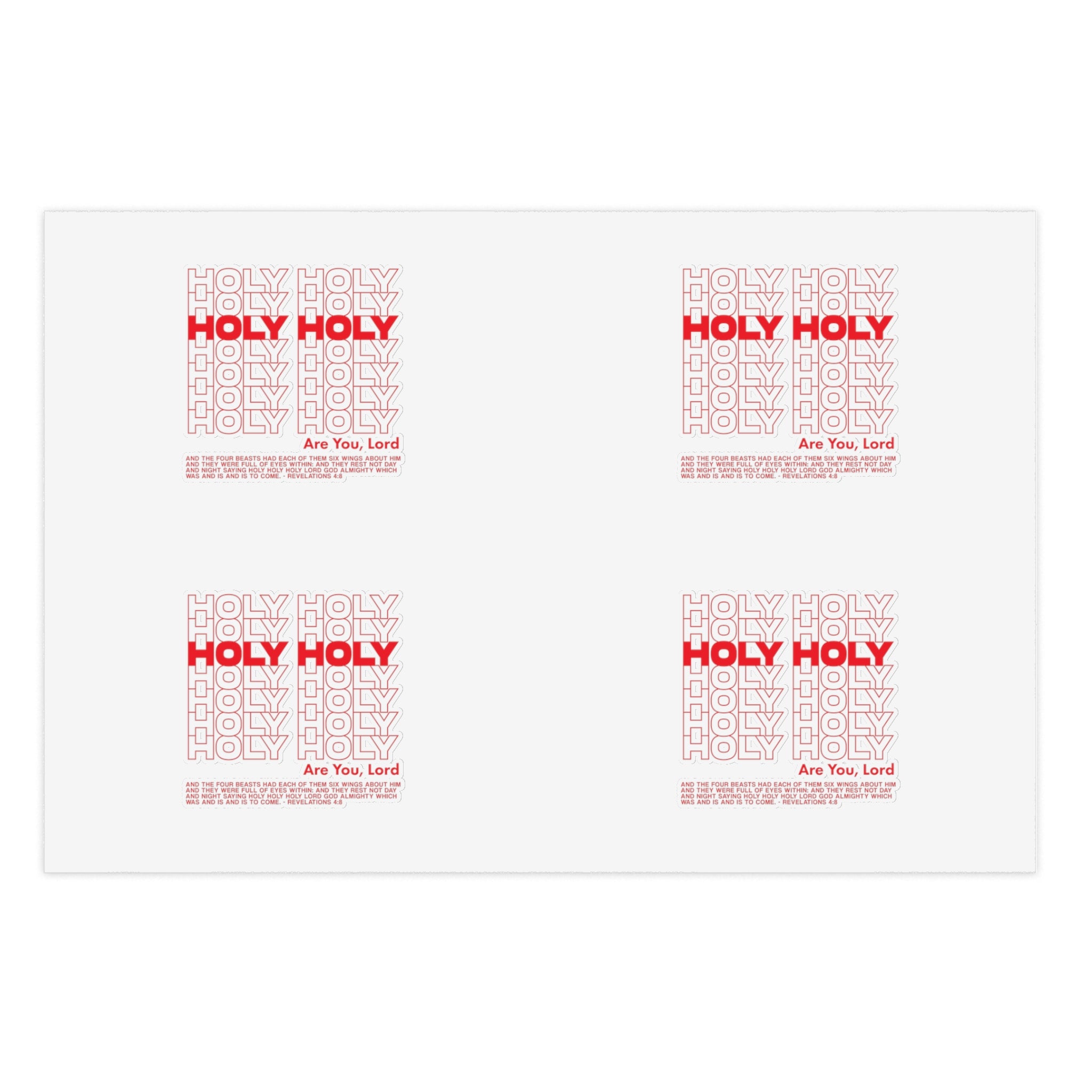 Holy Holy Holy - Sticker Sheet