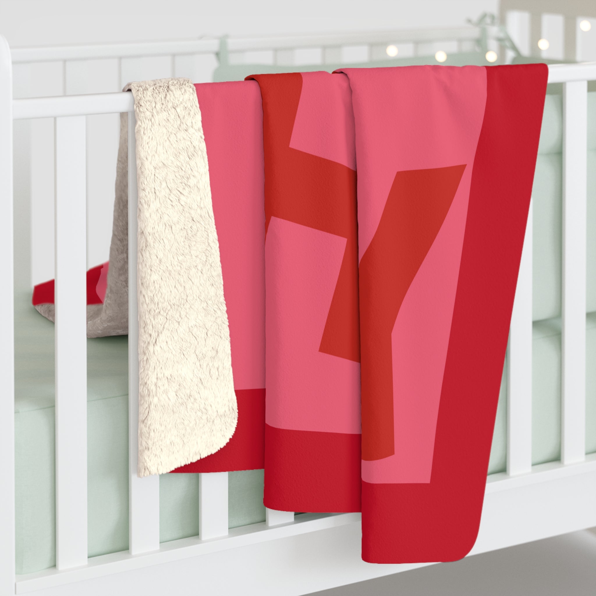 Worthy, Red - Sherpa Blanket