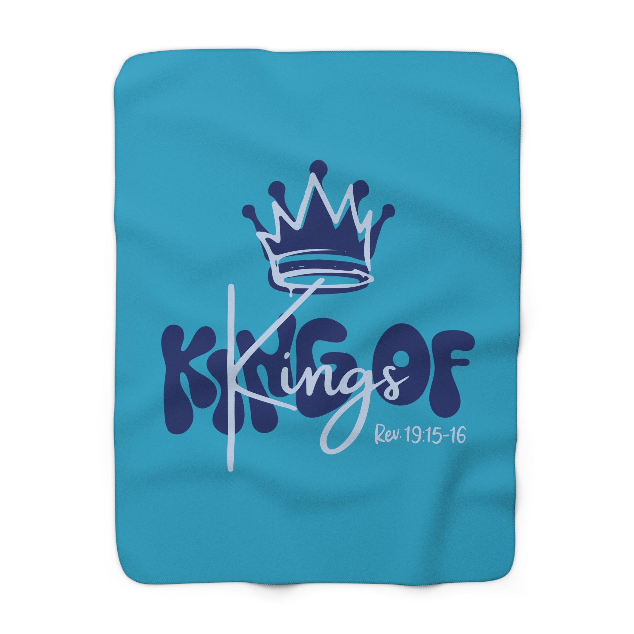 King Of Kings, Blue - Sherpa Blanket