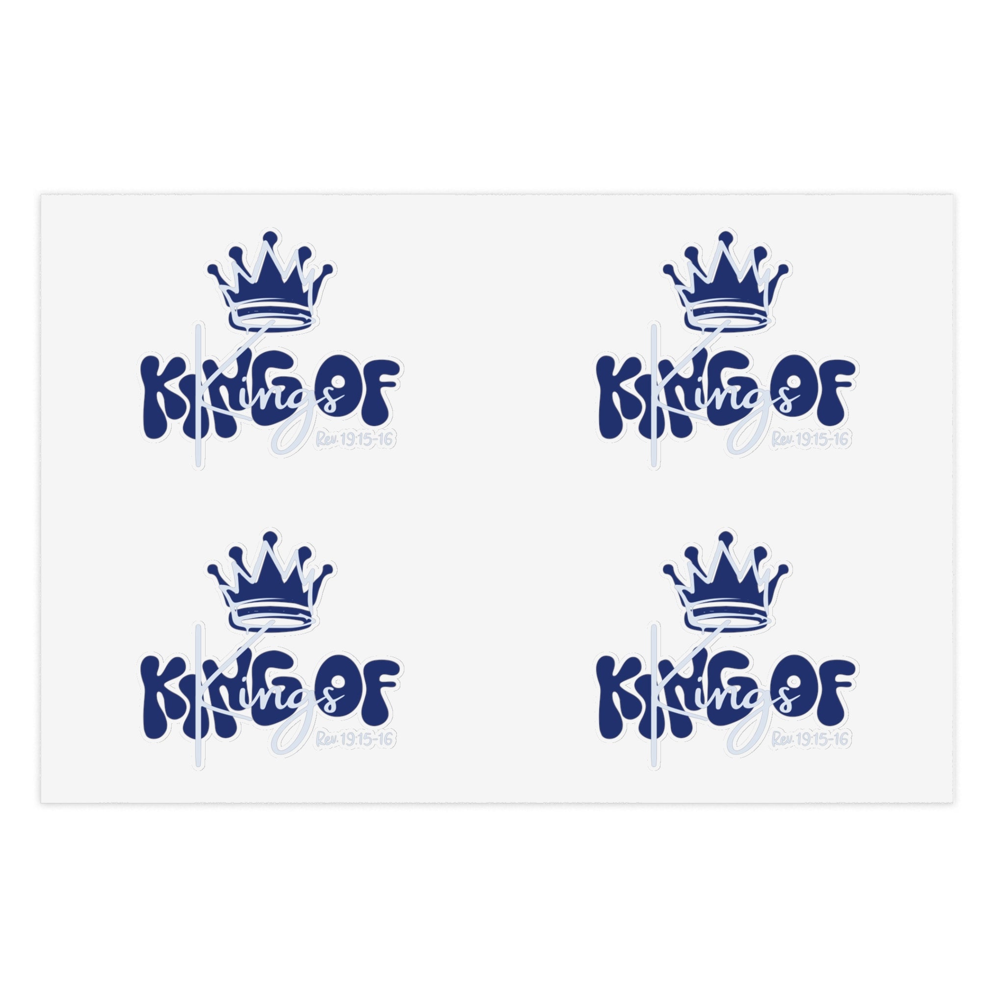 King Of Kings, Blue - Sticker Sheet