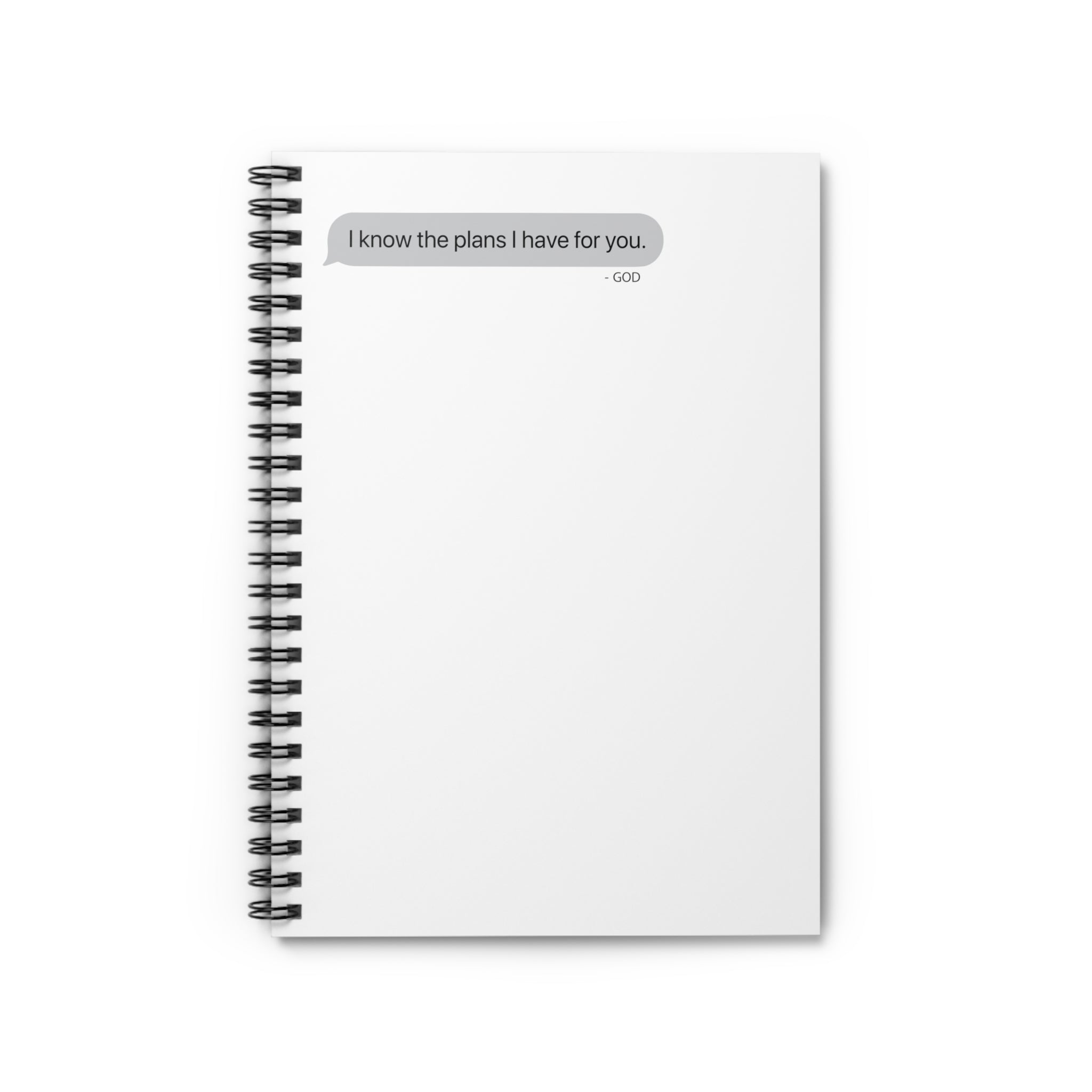 I Know The Plans - Spiral Notebook