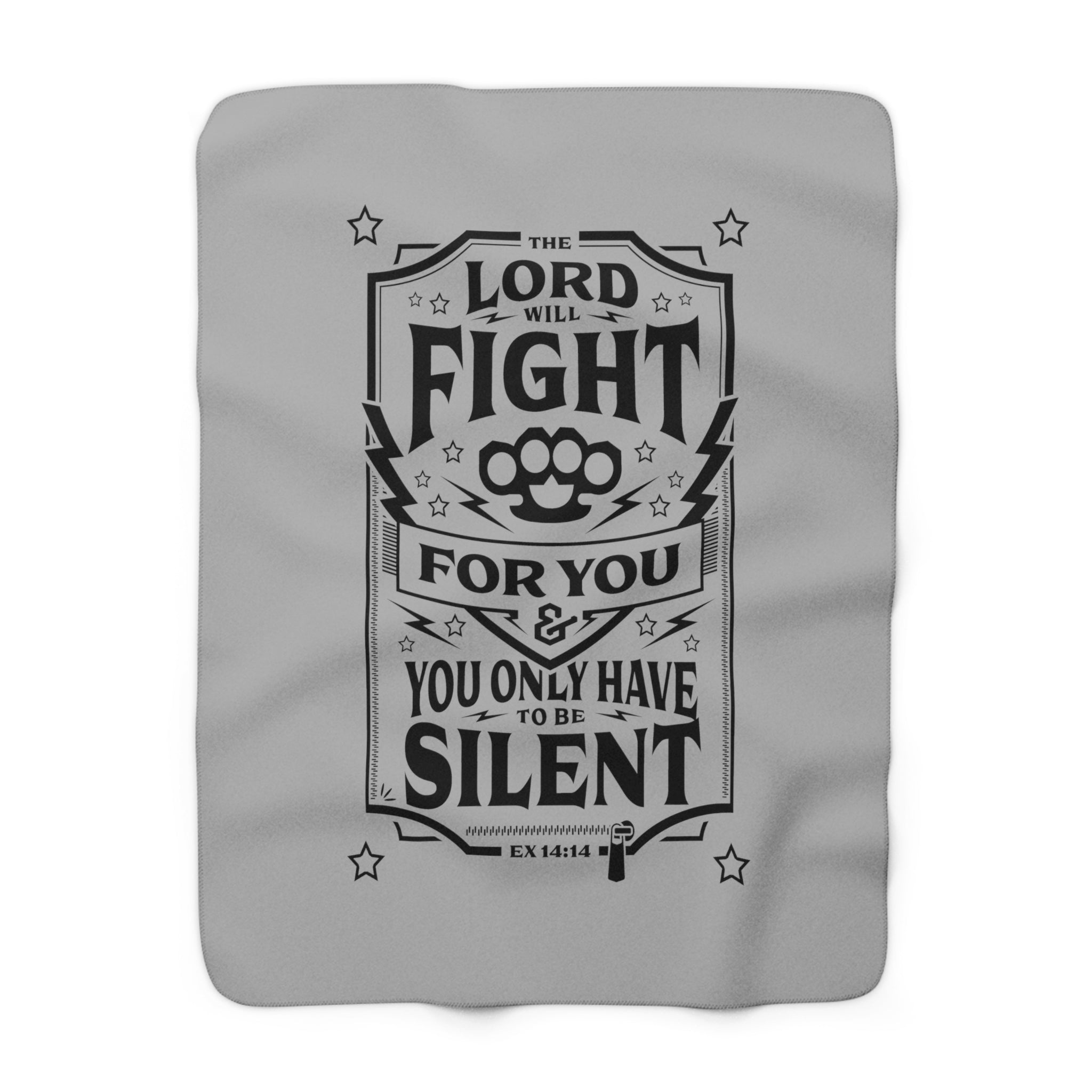 The Lord Will Fight For You - Sherpa Blanket
