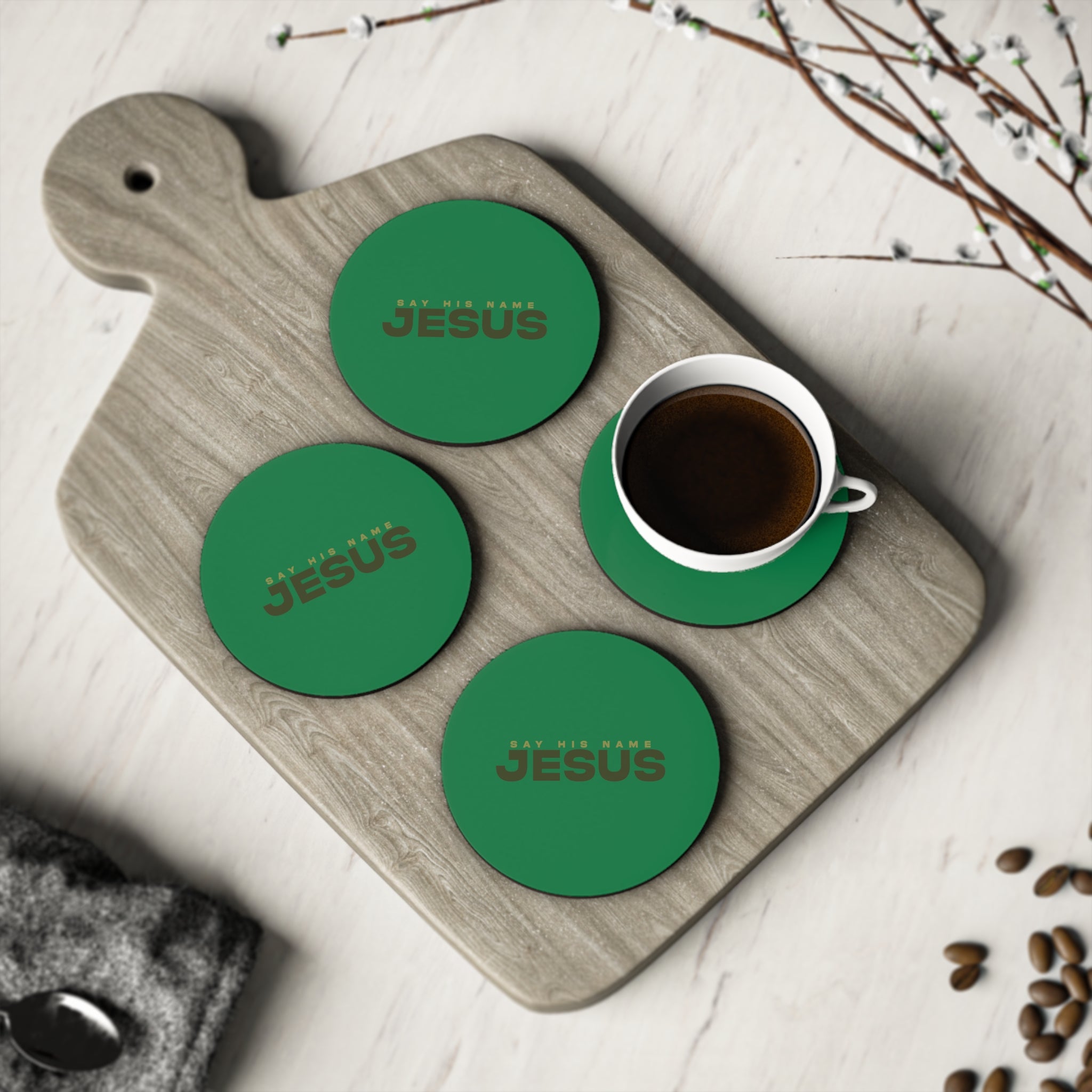 Say His Name Jesus - Coaster