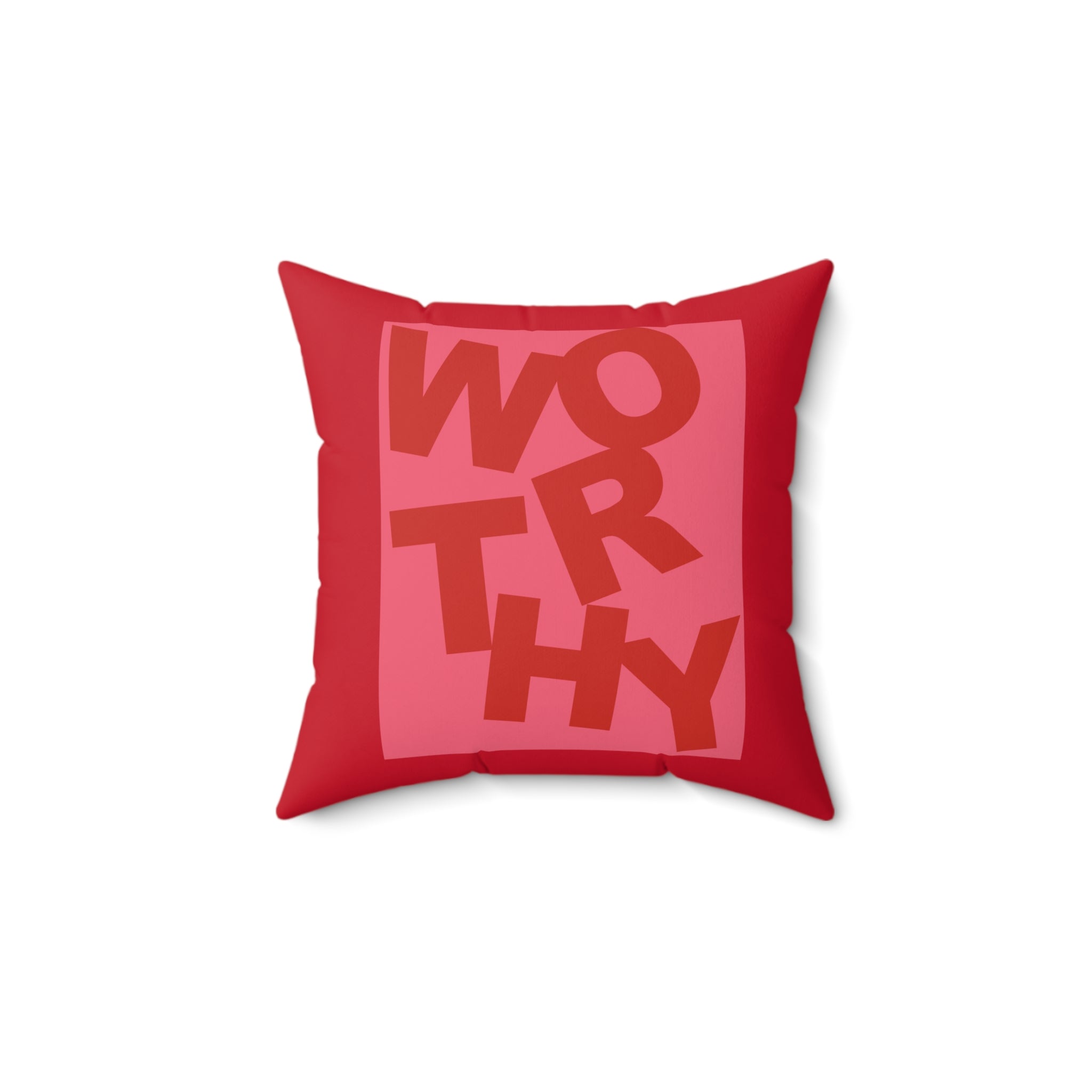 Worthy, Red - Pillow