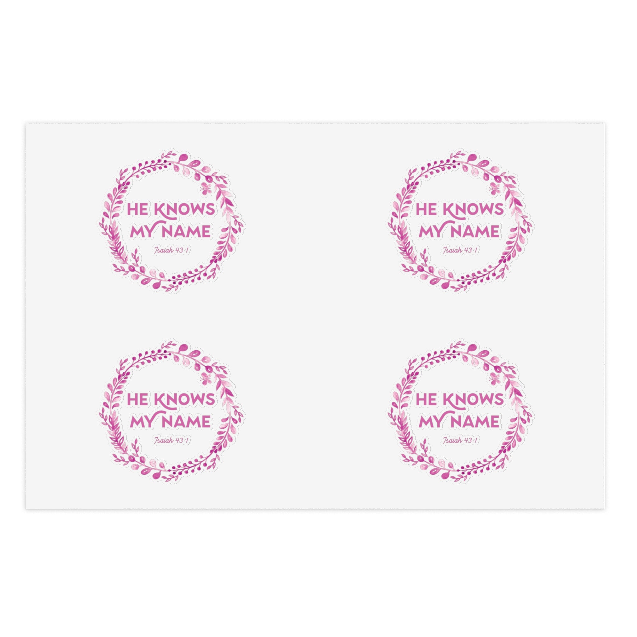He Knows My Name - Sticker Sheet