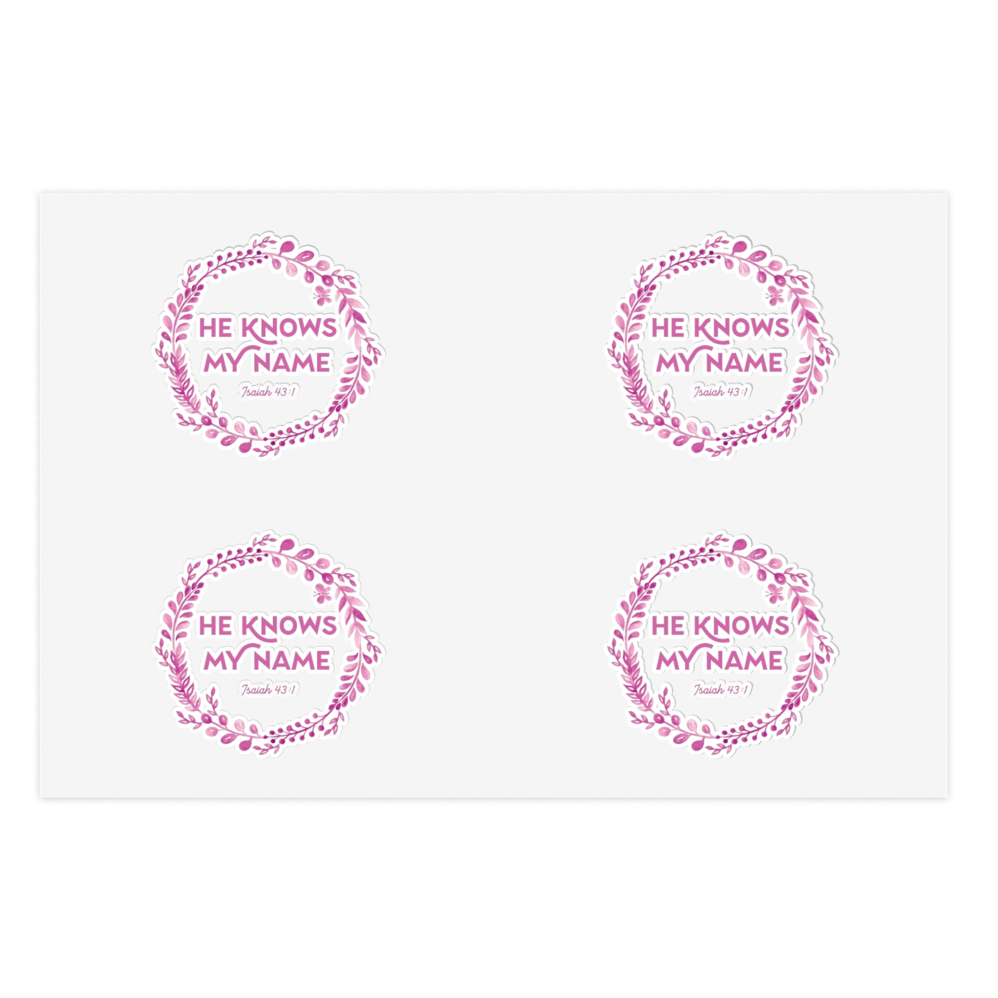 He Knows My Name - Sticker Sheet