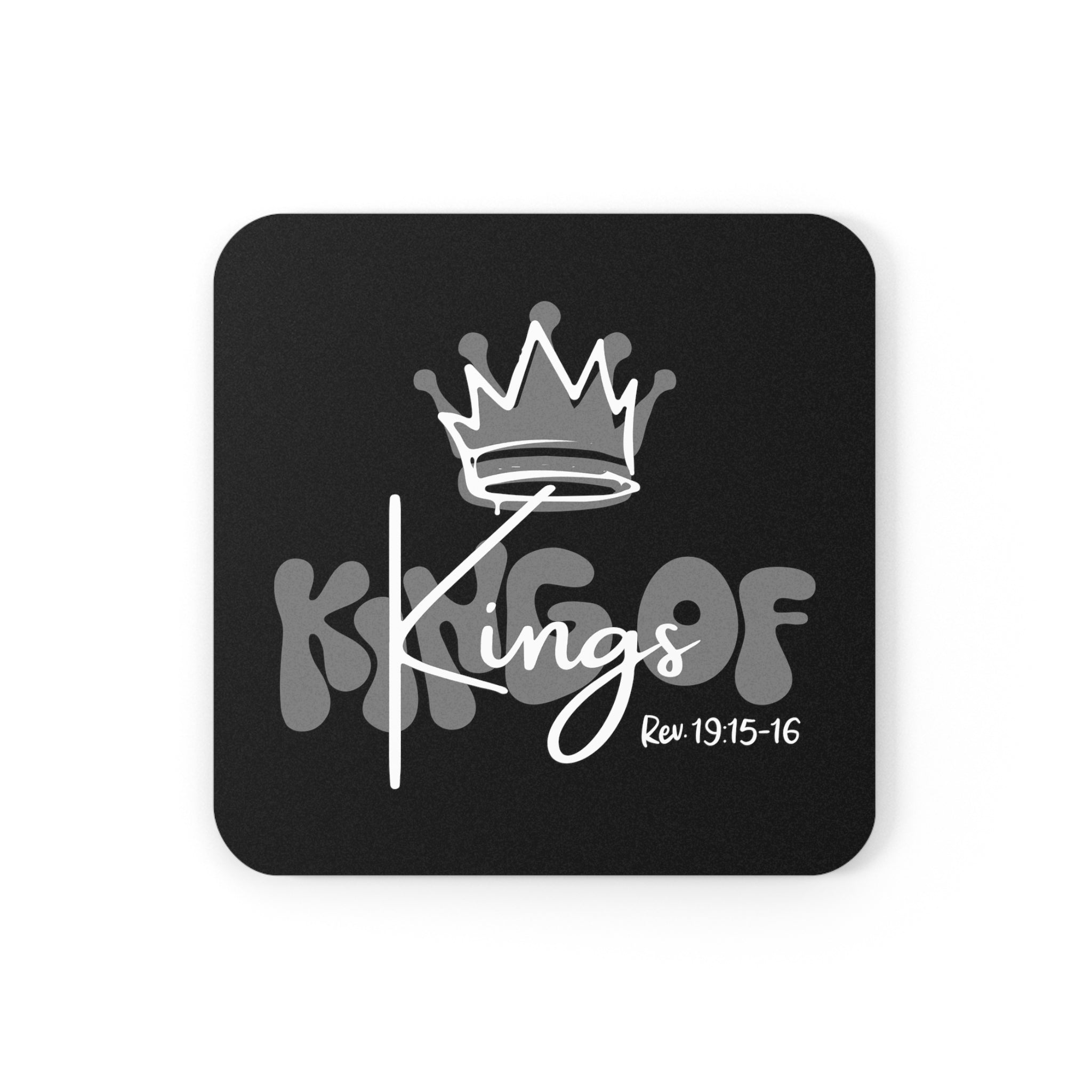 King Of Kings, Grey - Cork Back Coaster