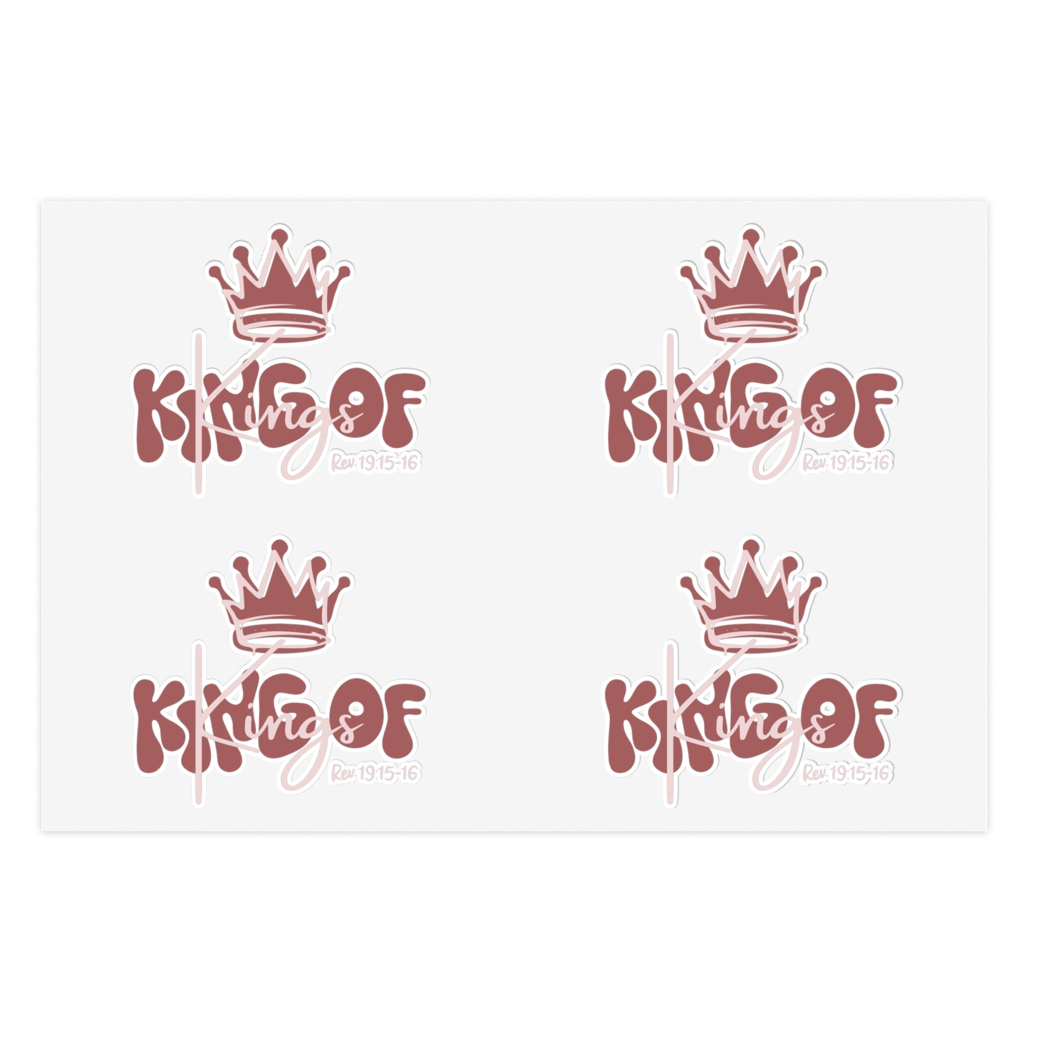 King Of Kings, Pink - Sticker Sheet