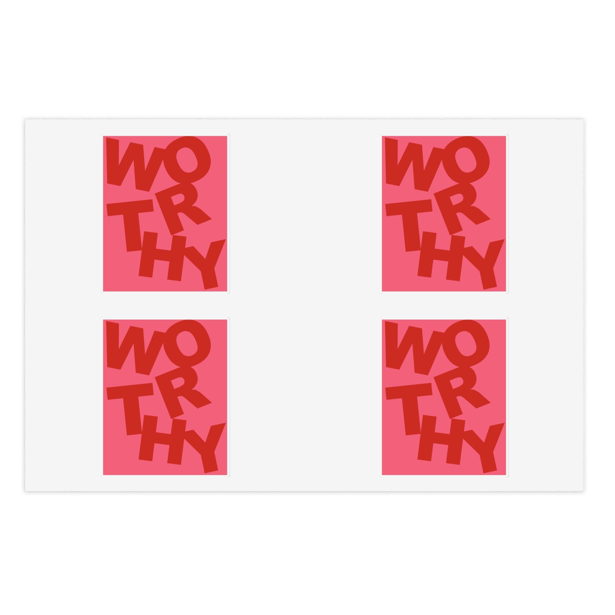 Worthy, Red - Sticker Sheet