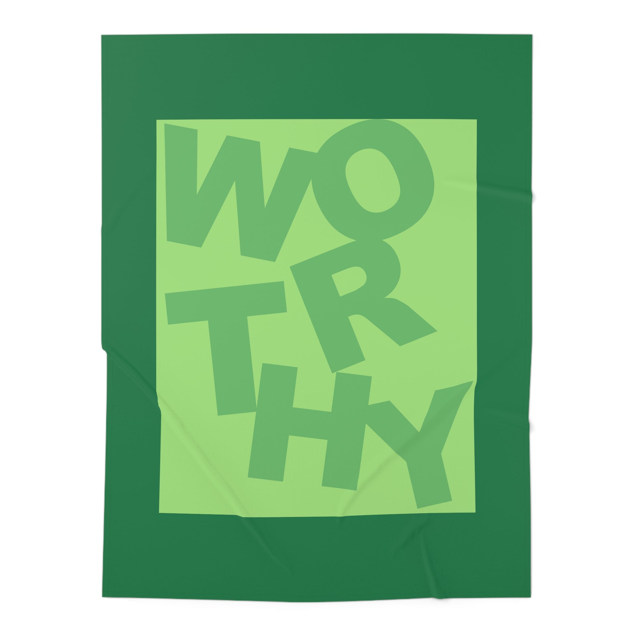 Worthy, Green - Baby Swaddle Blanket