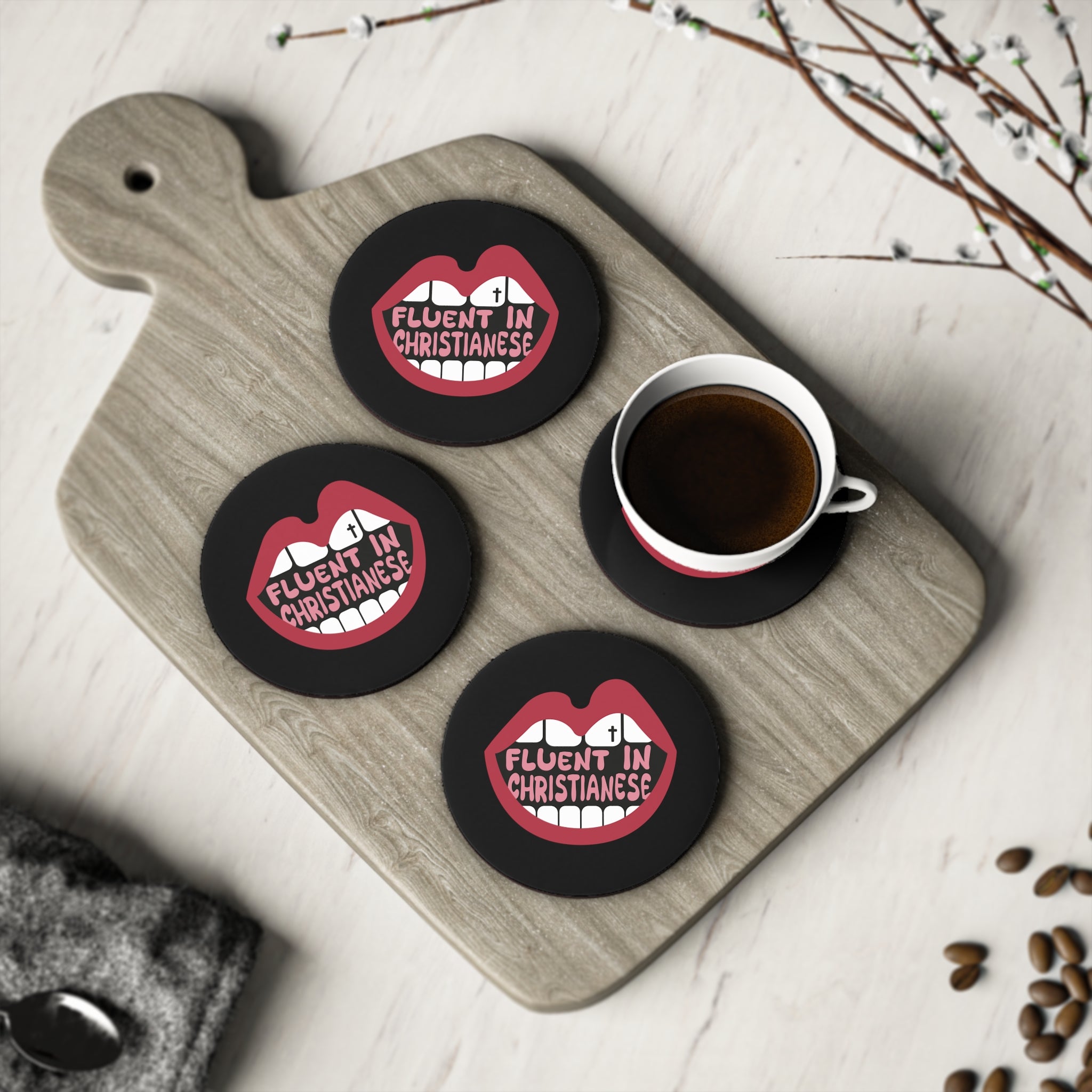 Fluent in Christianese - Coaster