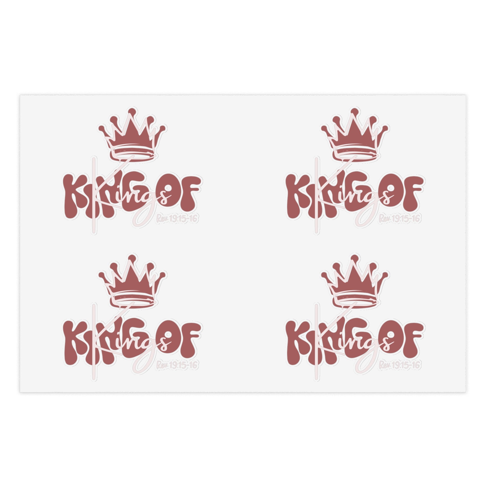 King Of Kings, Pink - Sticker Sheet