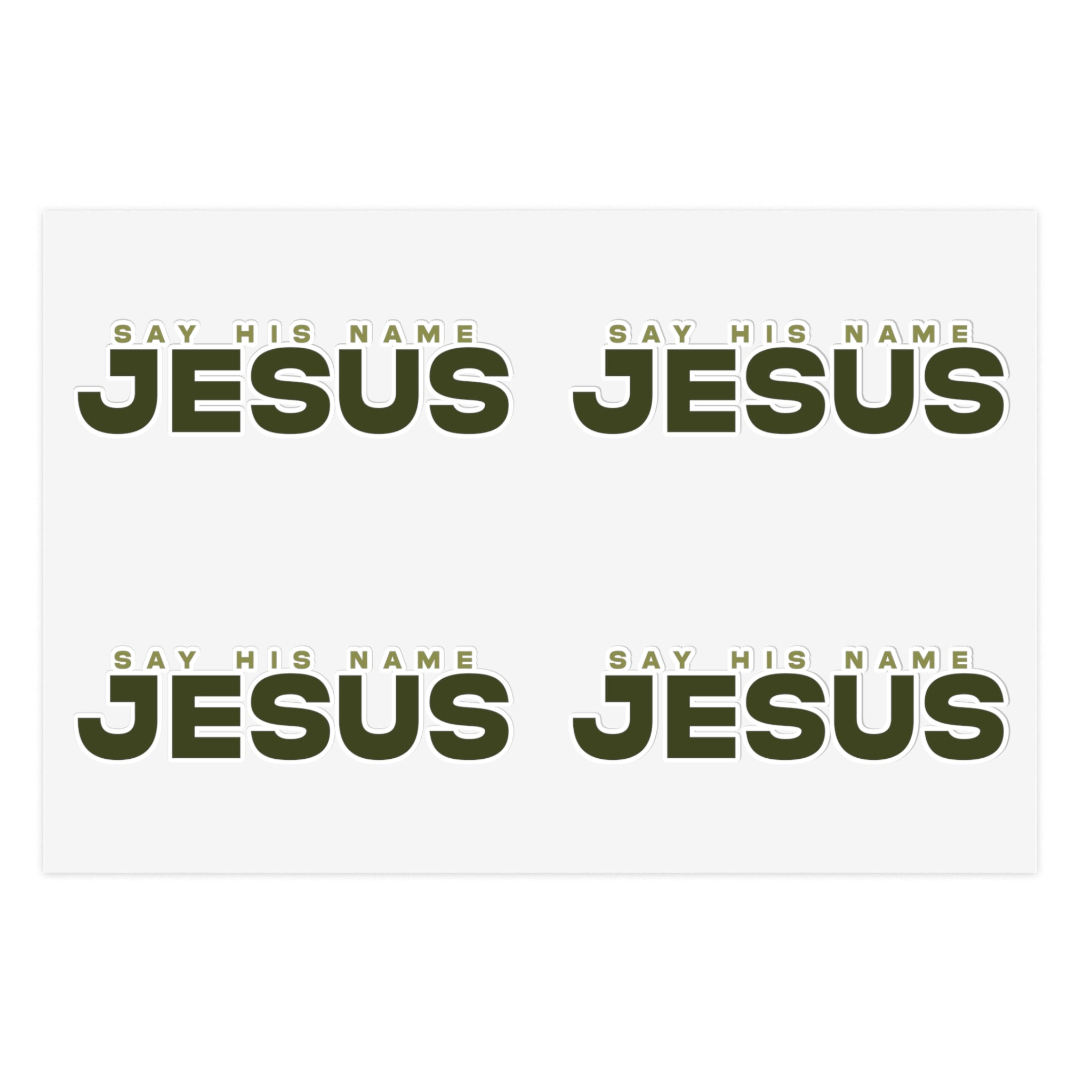 Say His Name Jesus - Sticker Sheets