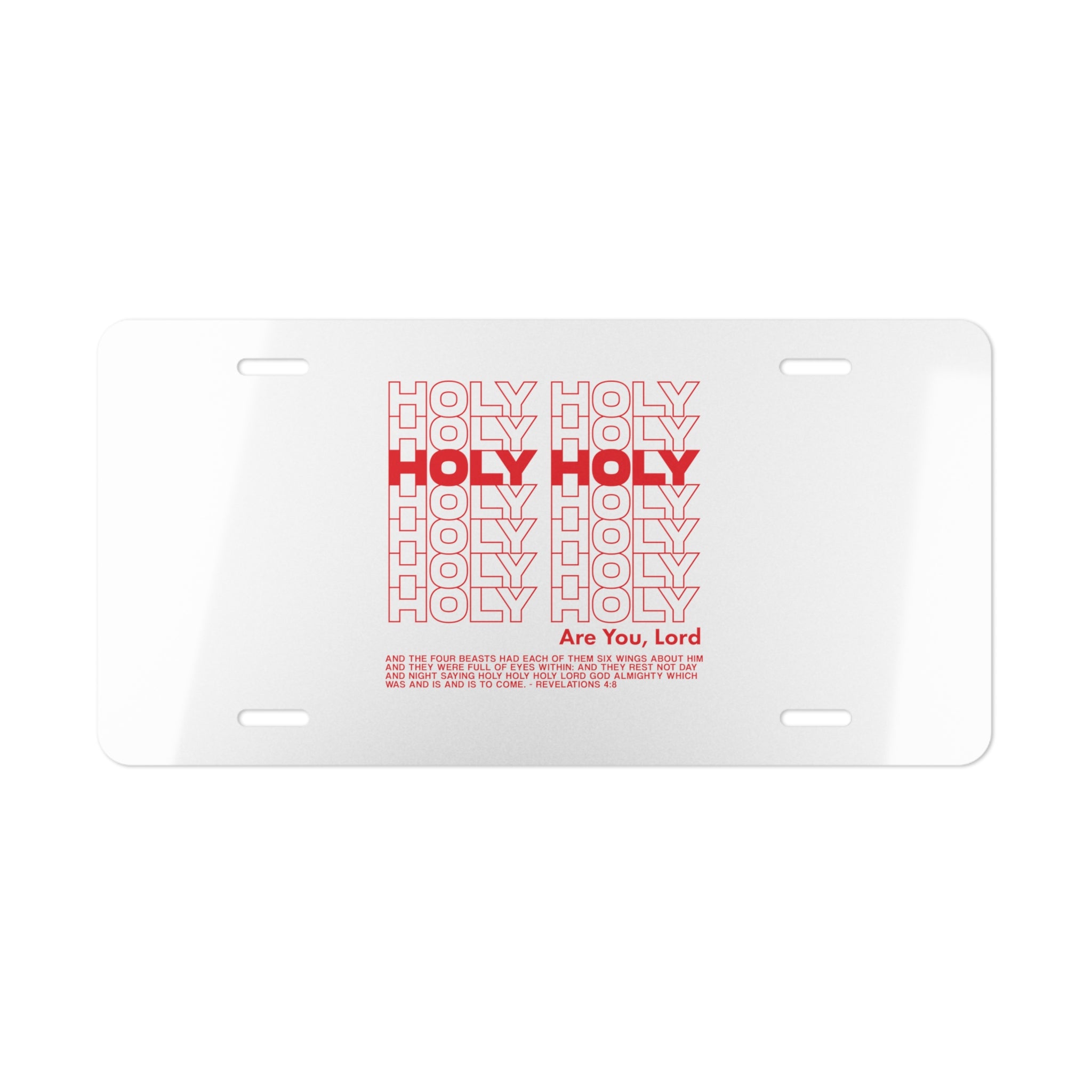 Holy Holy Holy - Vanity Plate