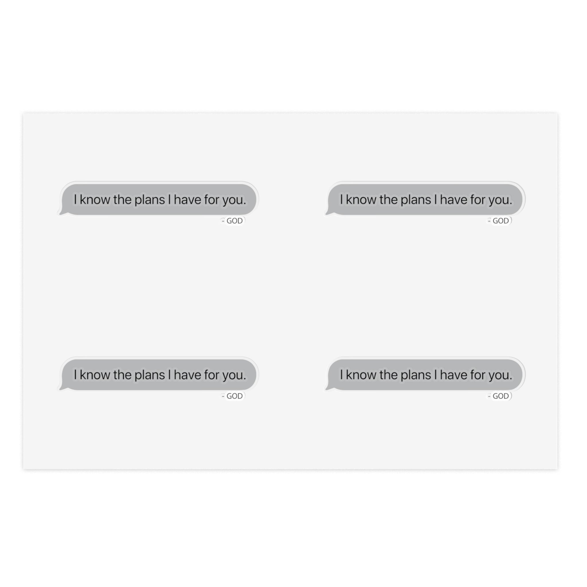 I Know The Plans - Sticker Sheet