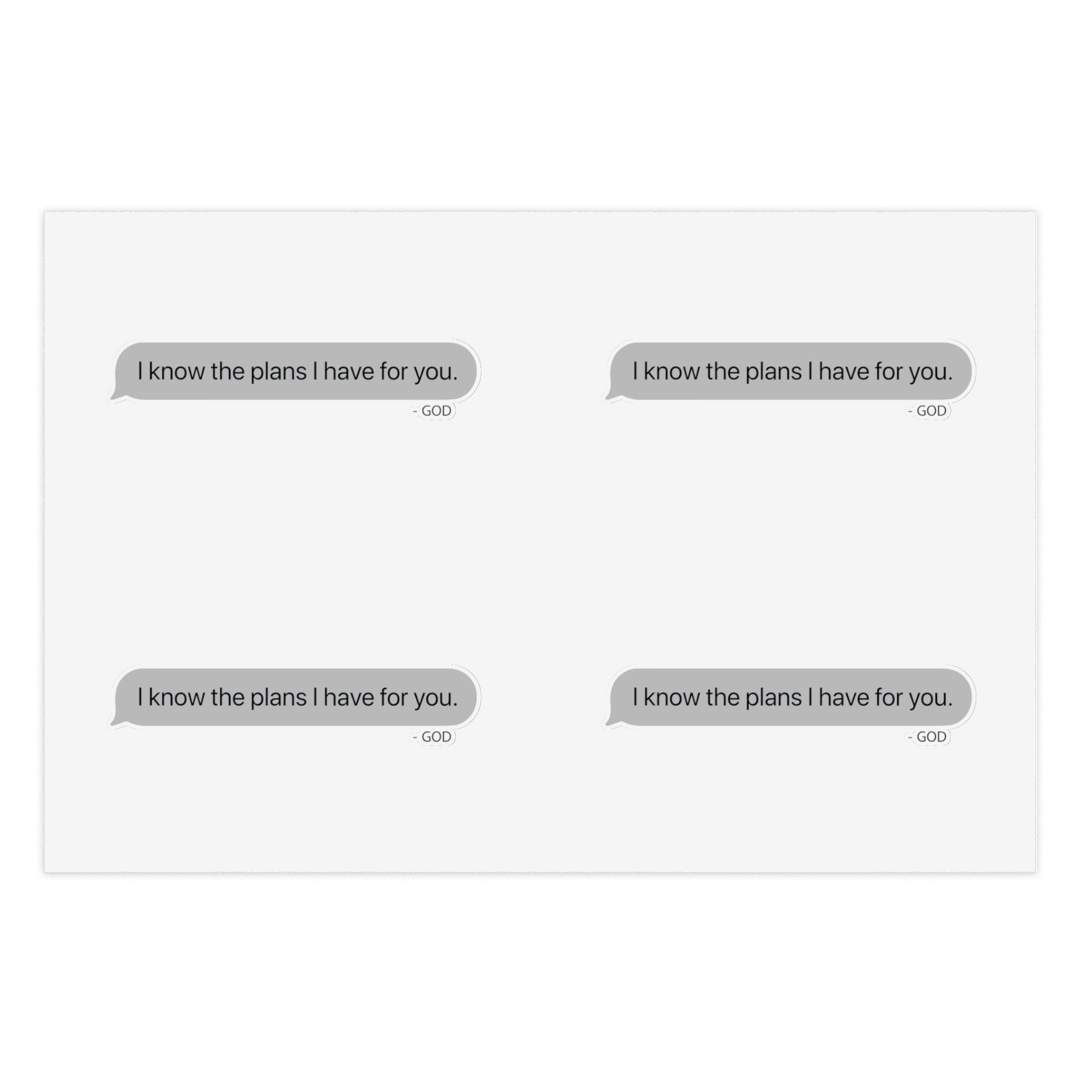 I Know The Plans - Sticker Sheet