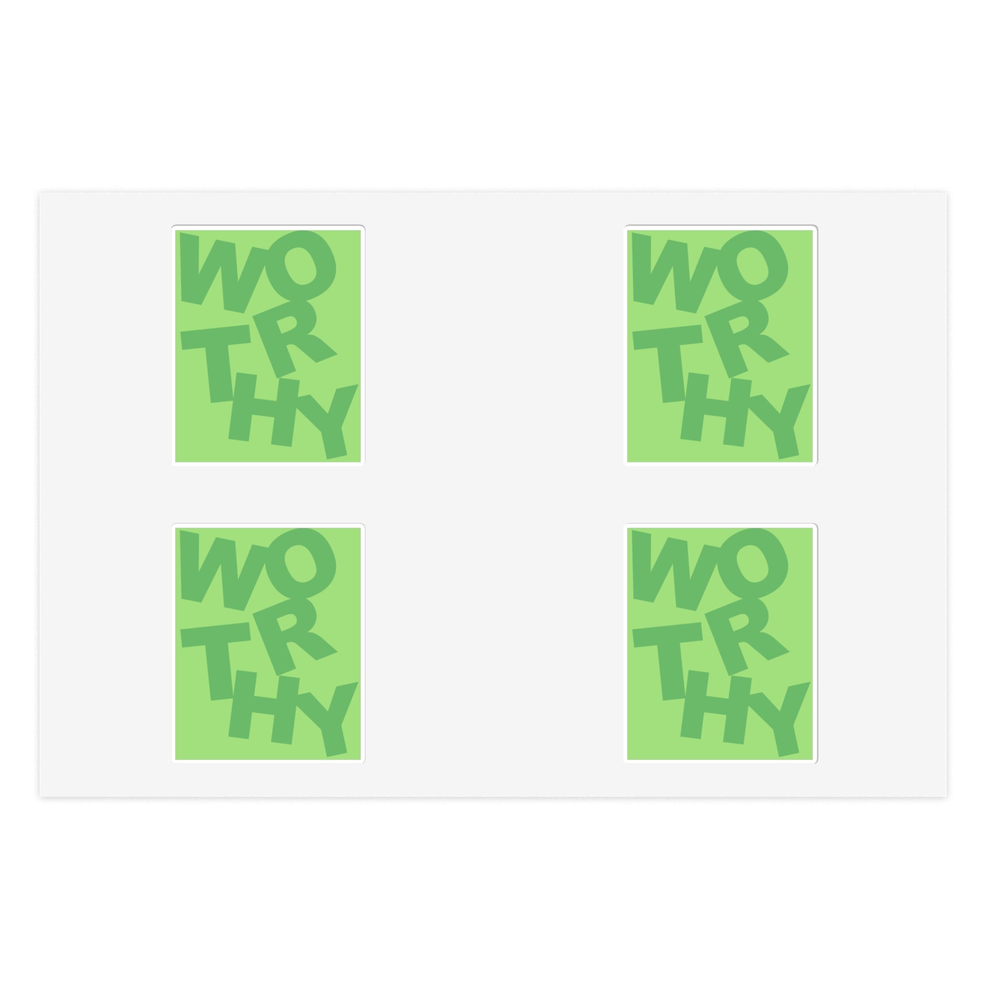 Worthy, Green - Sticker Sheet