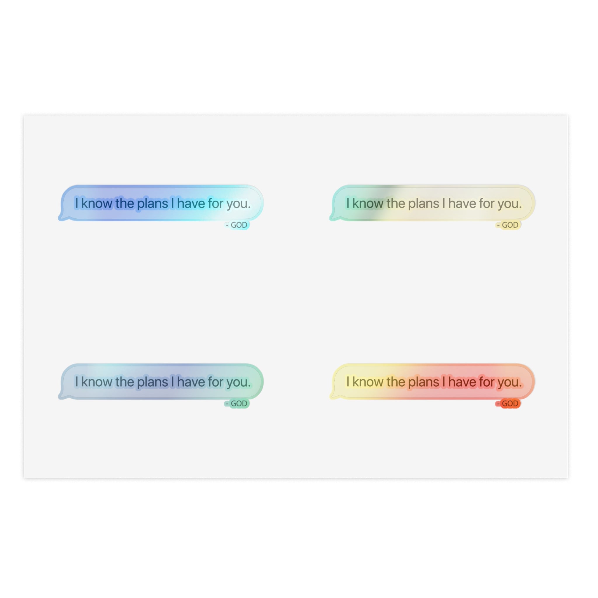I Know The Plans - Sticker Sheet
