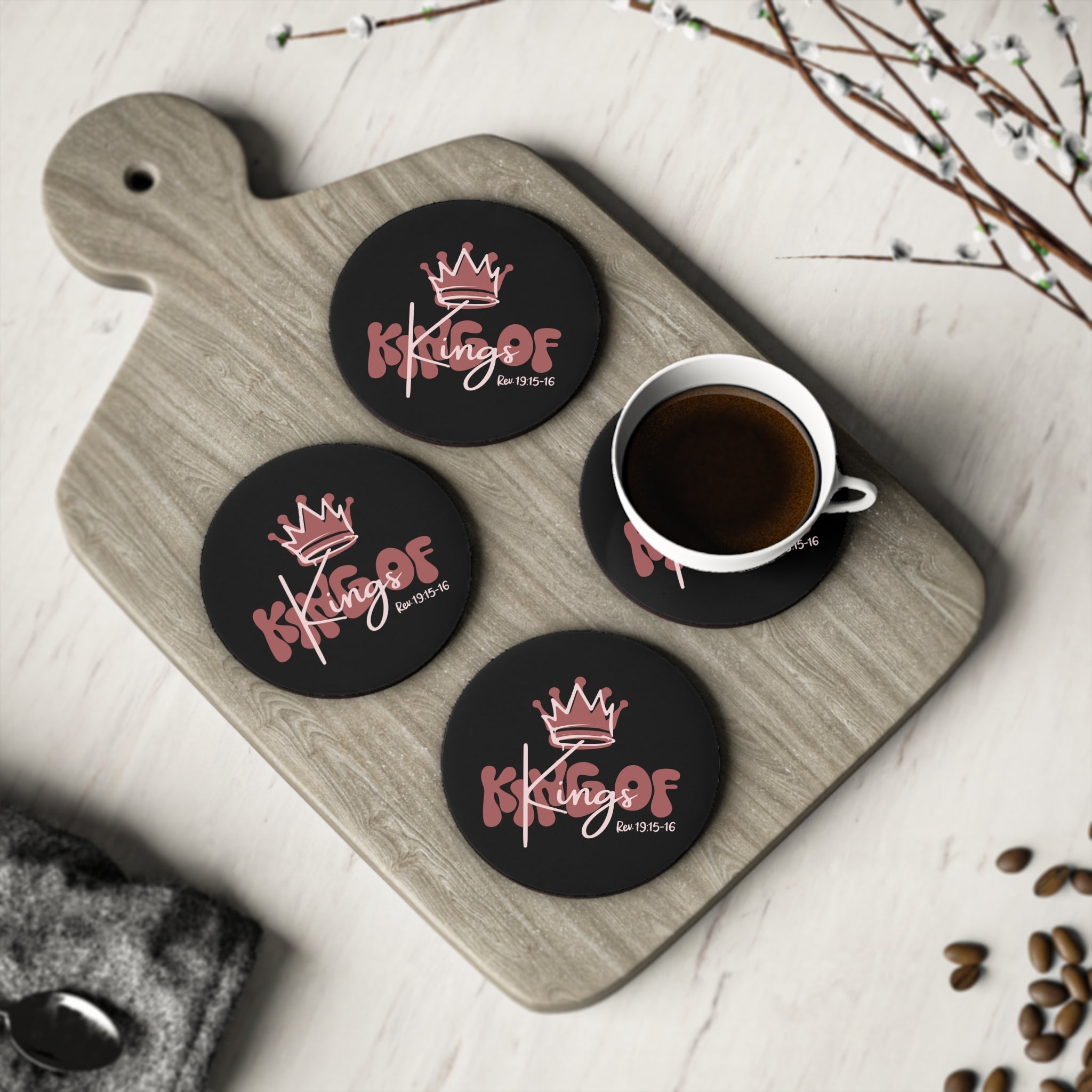 King Of Kings, Pink - Coaster