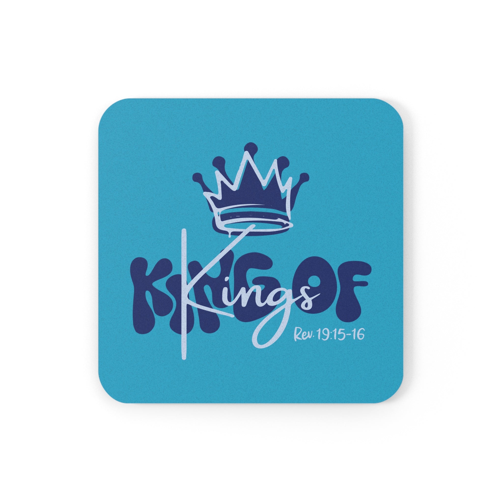 King Of Kings, Blue - Cork Back Coaster