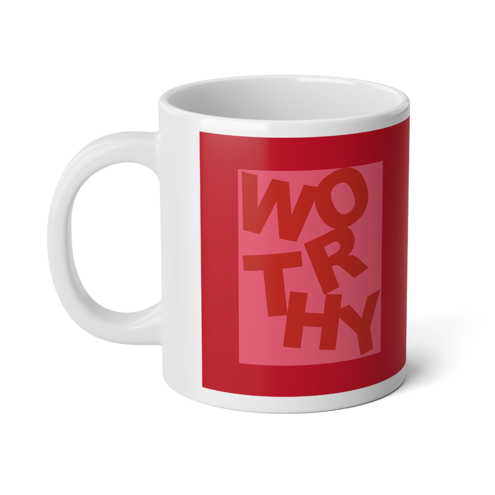 Worthy, Red - Jumbo Mug