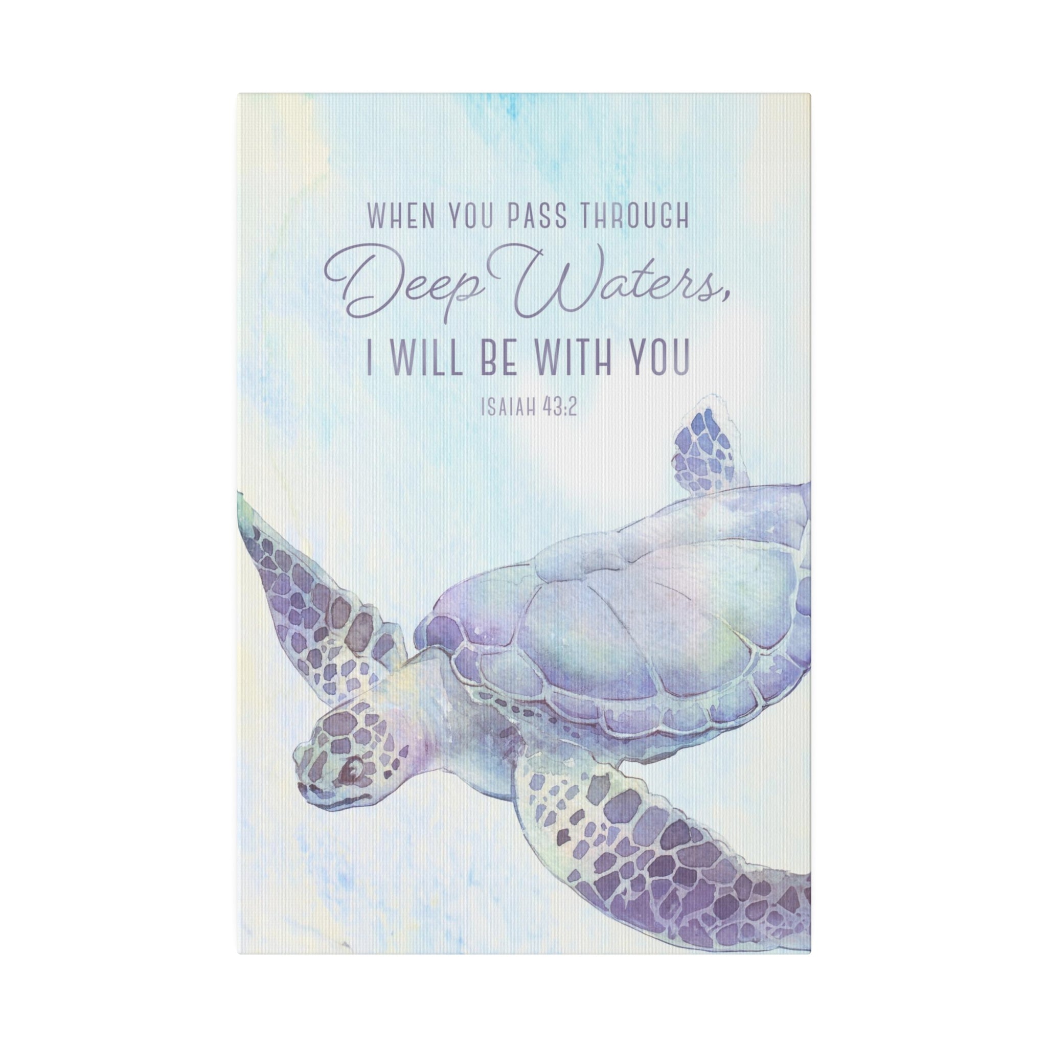 Christian Wall Decor - Deep Waters - Canvas Sign