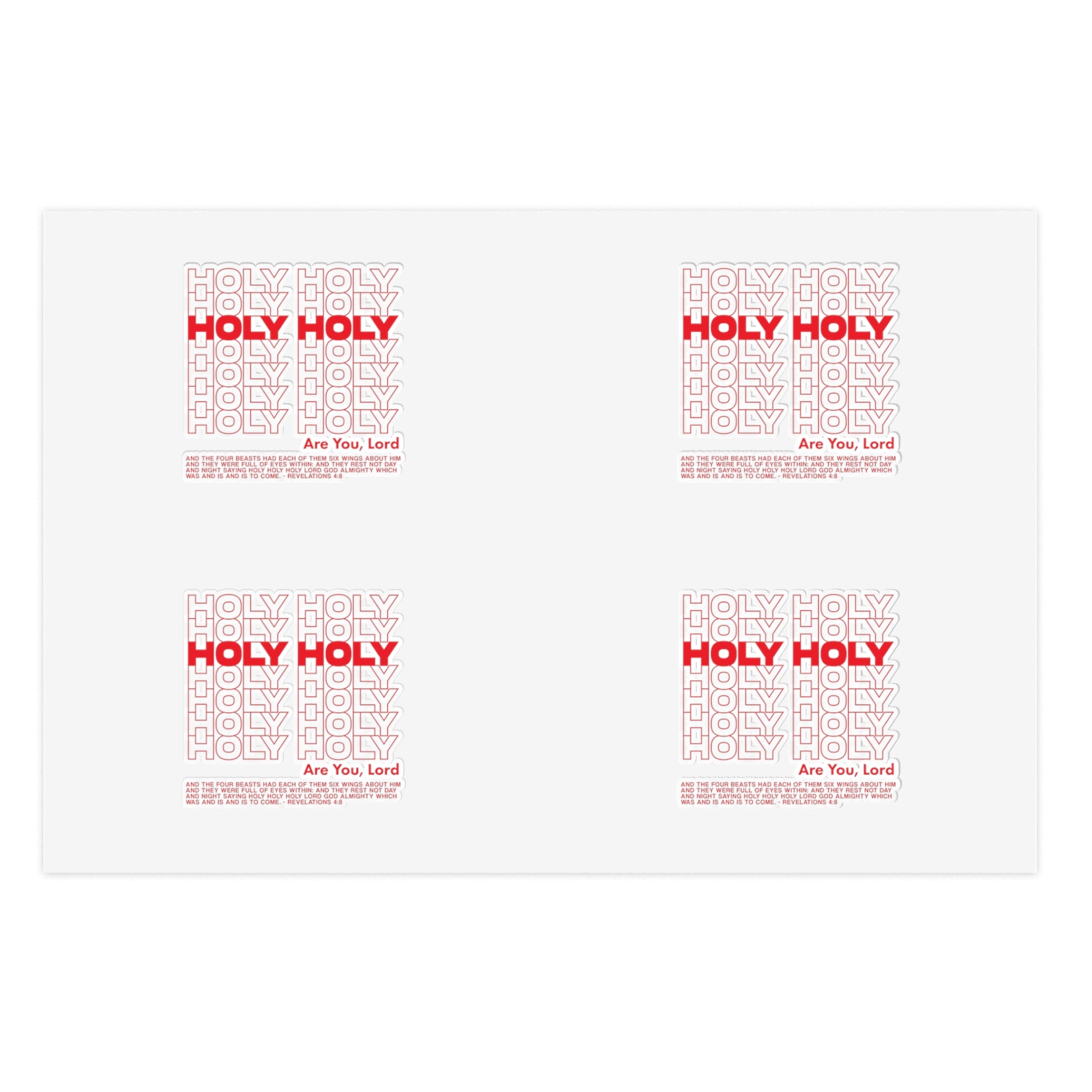 Holy Holy Holy - Sticker Sheet