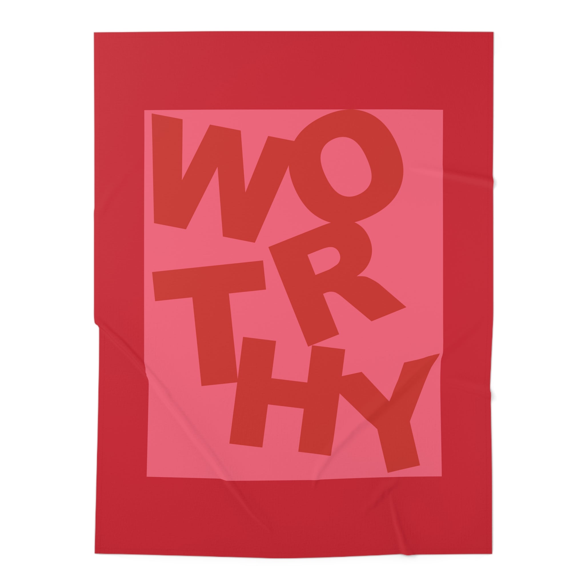 Worthy, Red - Baby Swaddle Blanket