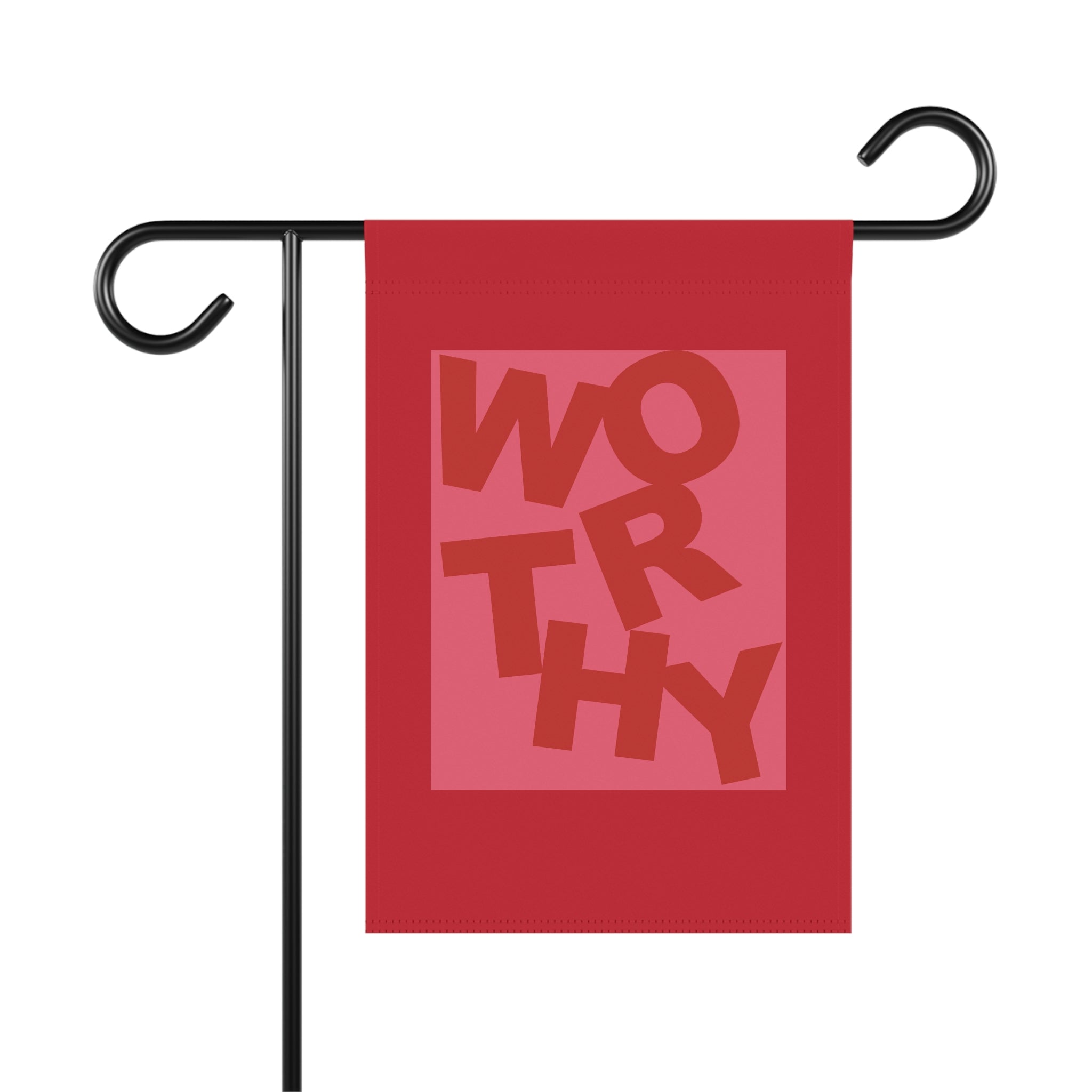 Worthy, Red - Garden & House Banner