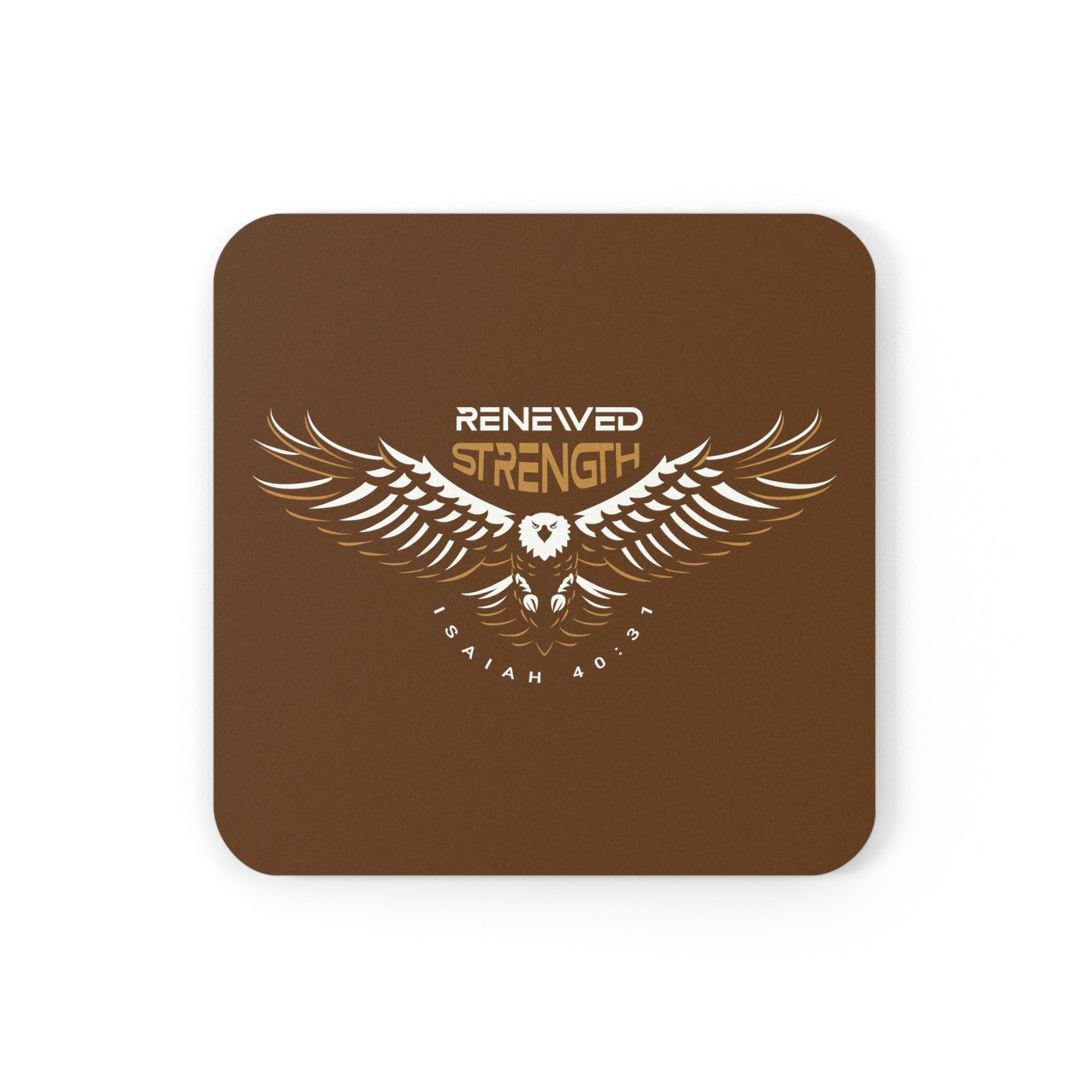 Renewed Strength - Cork Back Coaster