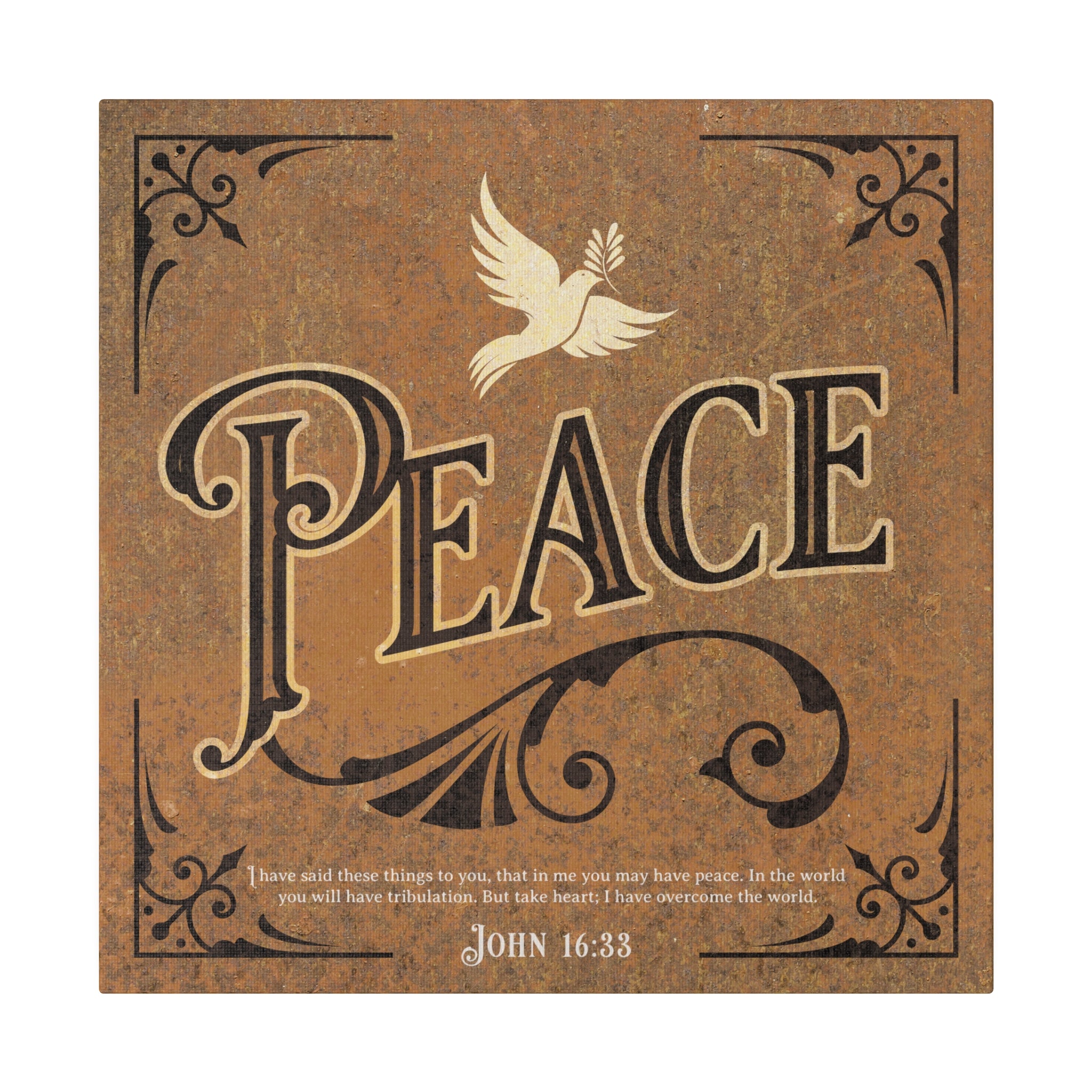 Christian Wall Decor - Peace - Canvas Sign