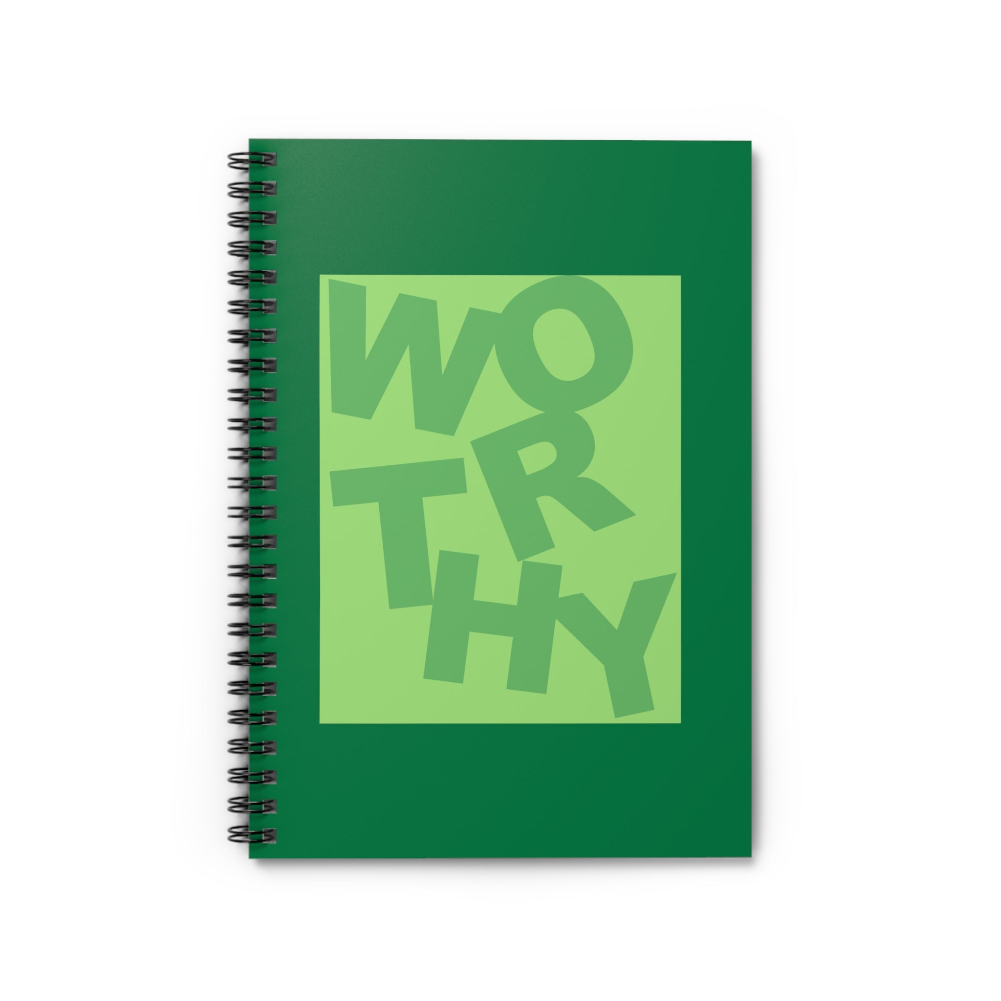 Worthy, Green - Spiral Notebook