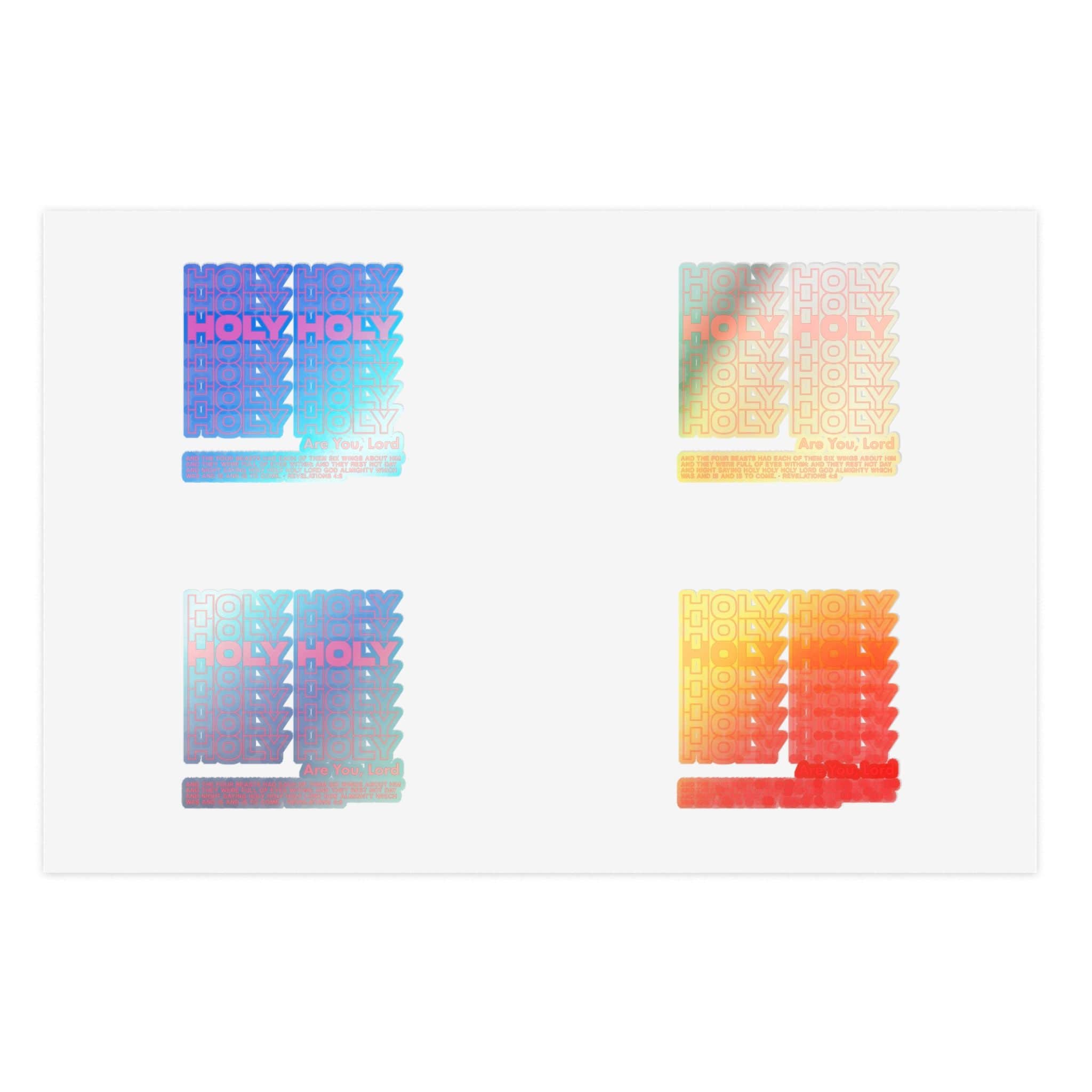 Holy Holy Holy - Sticker Sheet