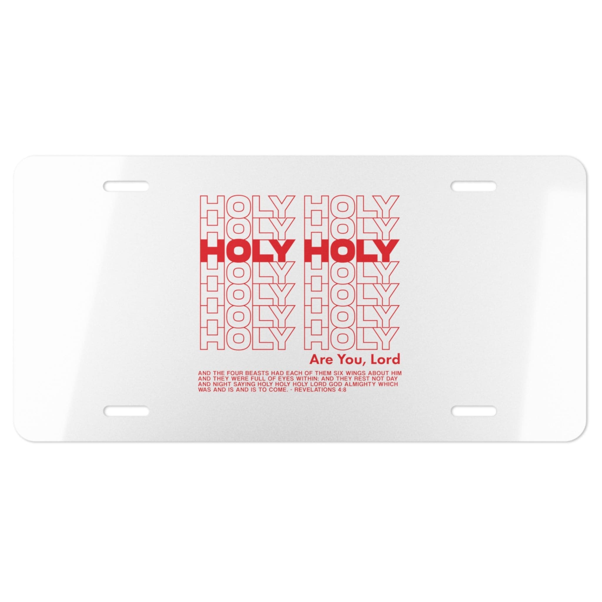 Holy Holy Holy - Vanity Plate