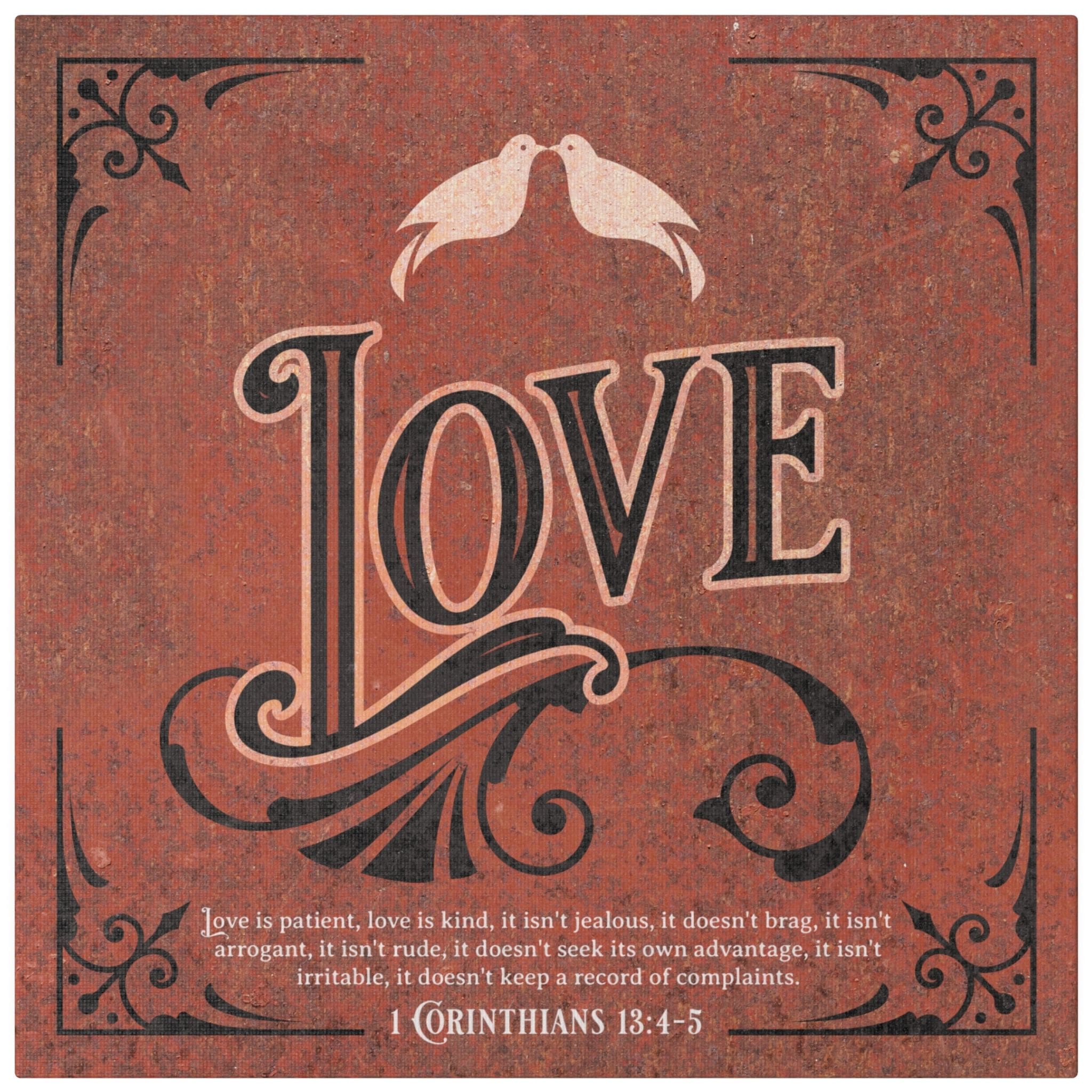 Christian Wall Decor - Love - Canvas Sign