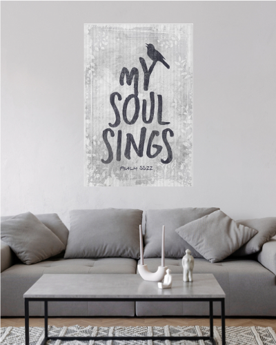 Christian Wall Decor- My Soul Sings - Canvas Sign