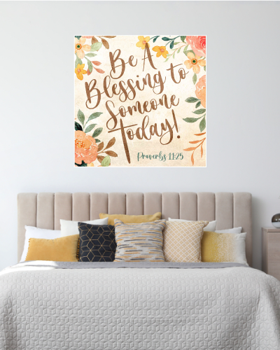 Christian Wall Decor - Be a Blessing - Canvas Sign