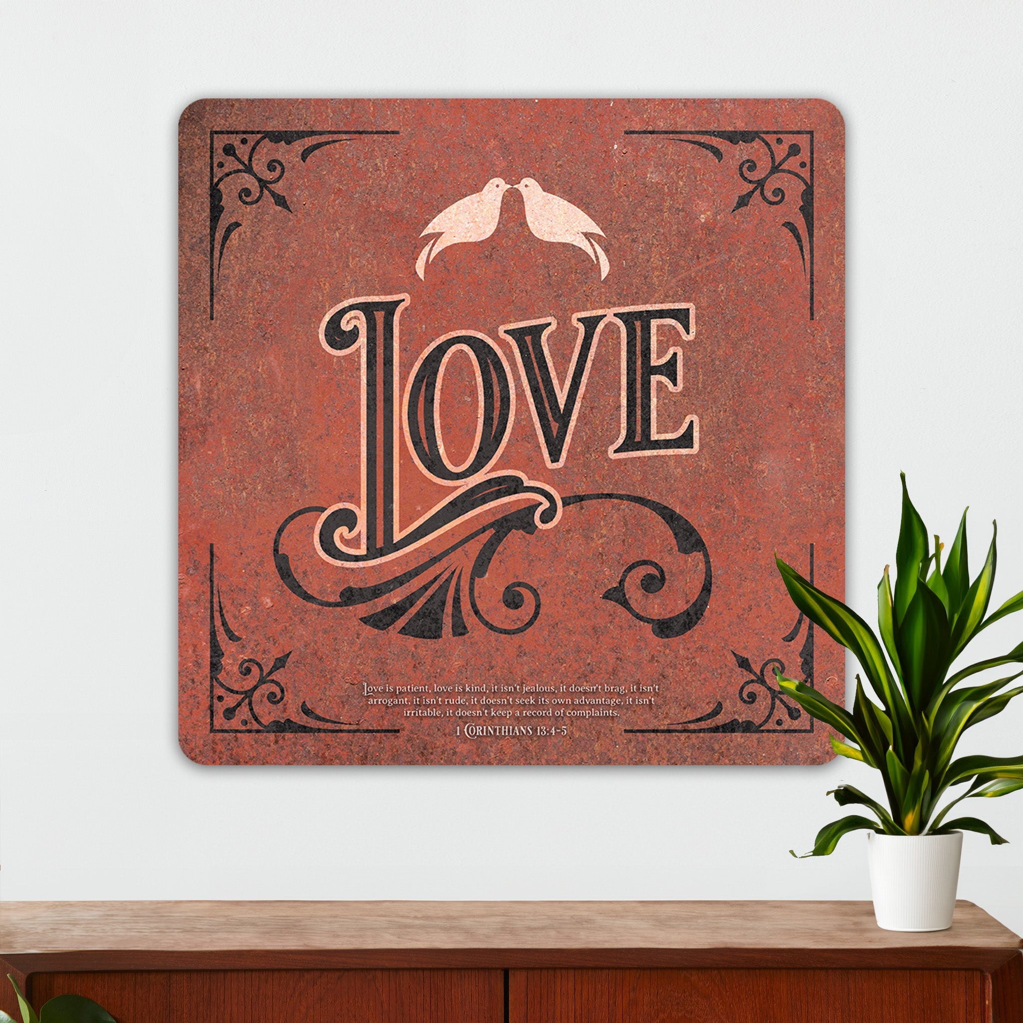 Christian Wall Decor - Love - Metal Sign