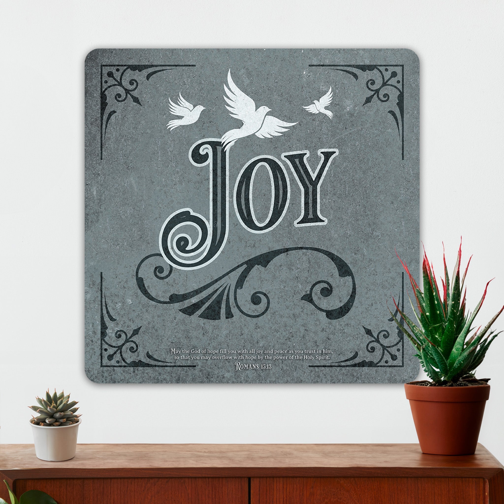 Christian Wall Decor - Joy - Metal Sign