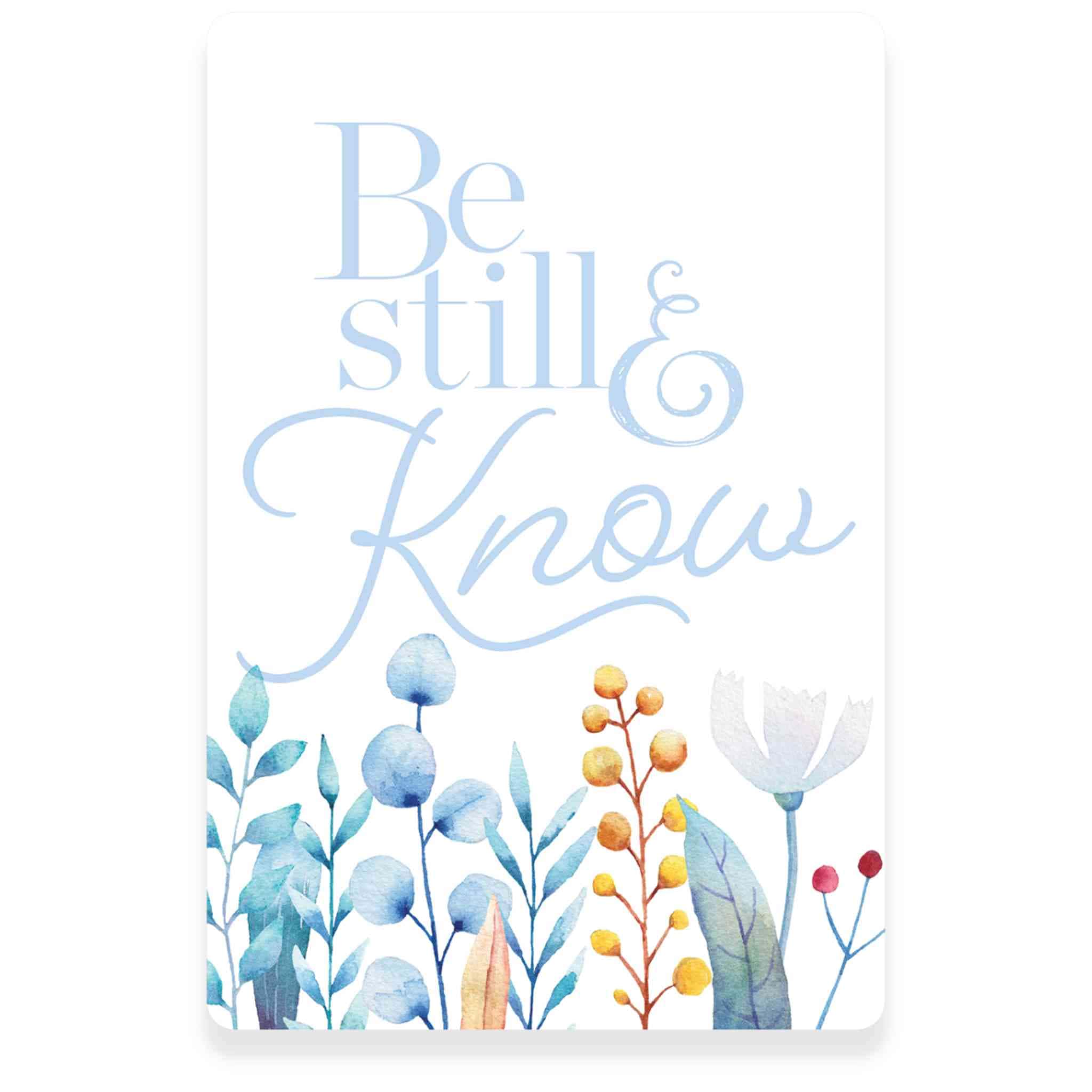 Sunshine Corner's customizable, aluminum composite, Christian sign that says, "Be Still & Know".