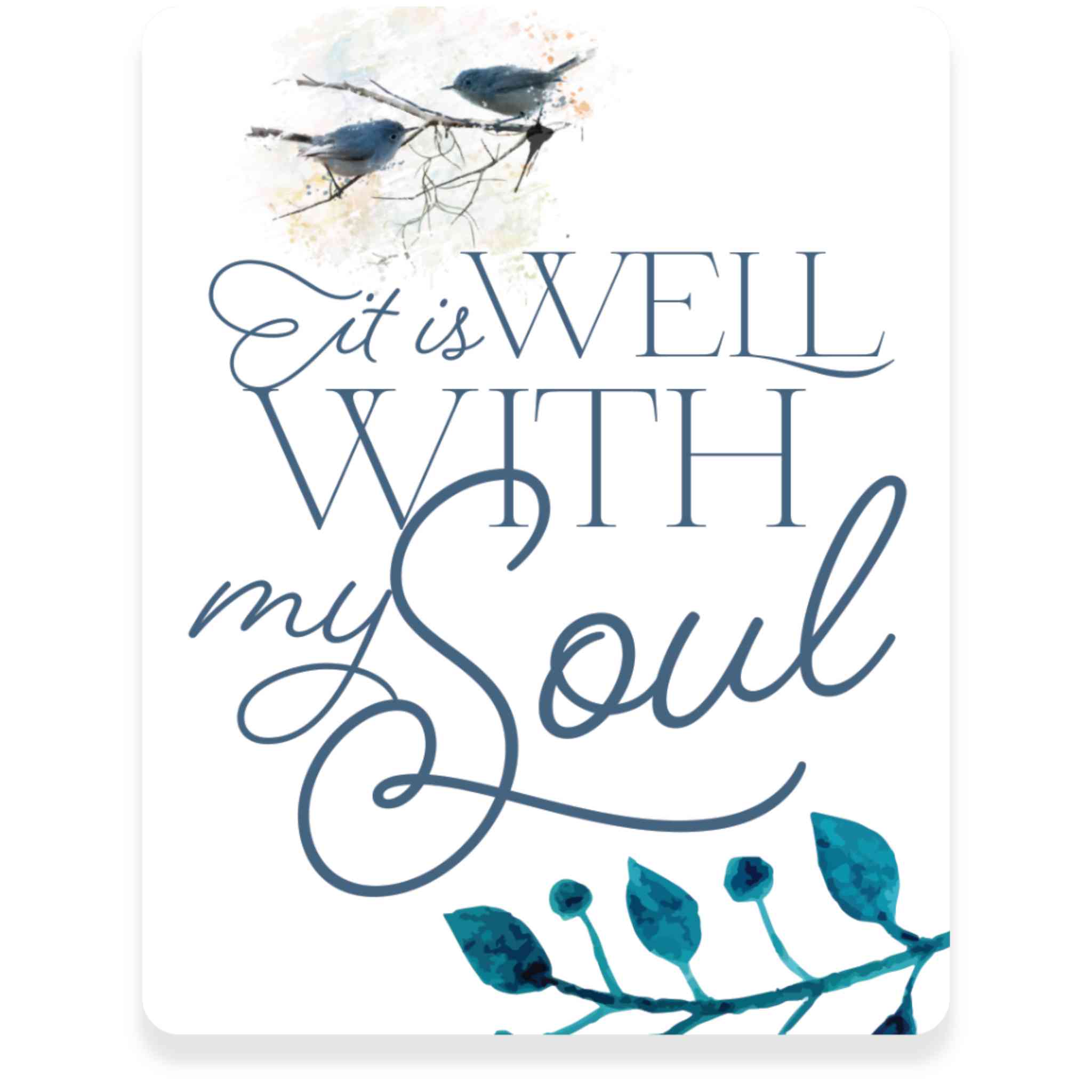 Sunshine Corner's customizable, christian sign and baby shower gift that says, "It is well with my soul".